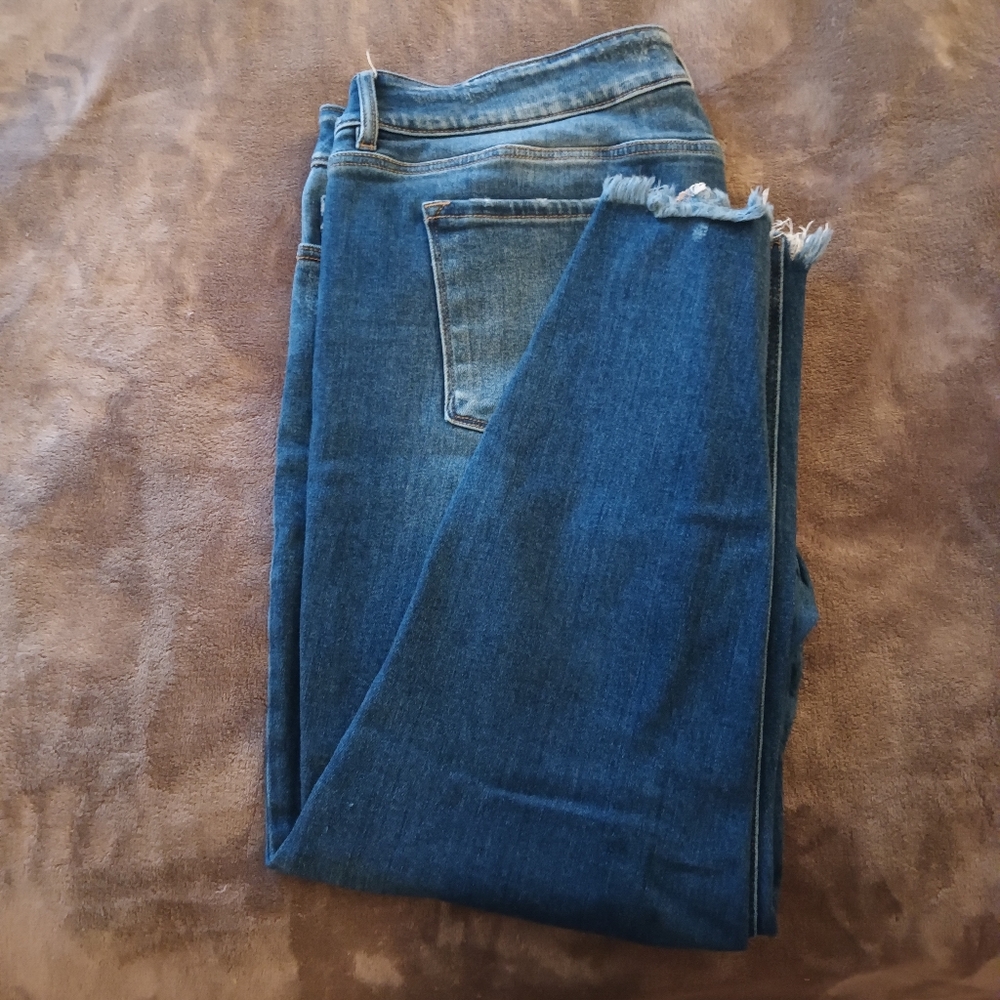 Kancan Maurice's Size 22 Regular Blue Skinny Jean With 28 Inch Inseam